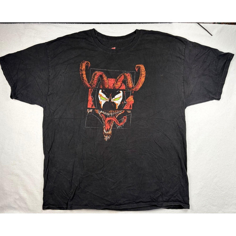Hanes Spawn Comic Graphic T-Shirt Mens 2XL Black Short Sleeve Todd McFarlane Tee